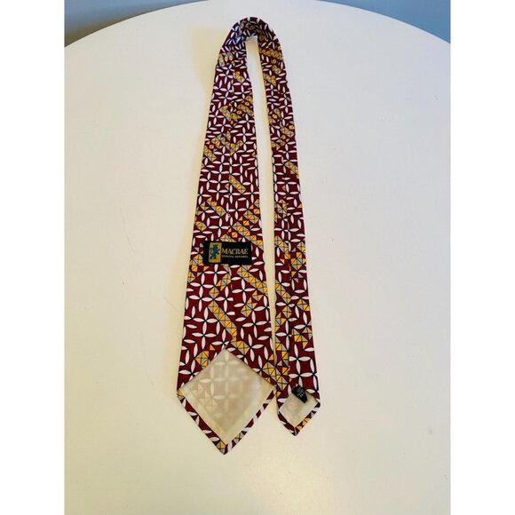Vintage Macrae 1960s / 1970s Necktie, Geometric Design, Costume Design, 4" Wide - Picture 6 of 10